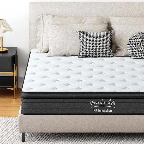 King Size Medium Firm Hybrid Mattress, 10 in. Individually Pocketed Innerspring King Mattress
