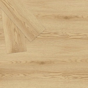 12MIL 6 in. x 36 in. Peel and Stick Vinyl Floor Tile in Light Oak Water Resistant Plank Flooring(54 sq. ft./case)