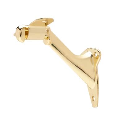 Bright Brass Light-Duty Handrail Bracket