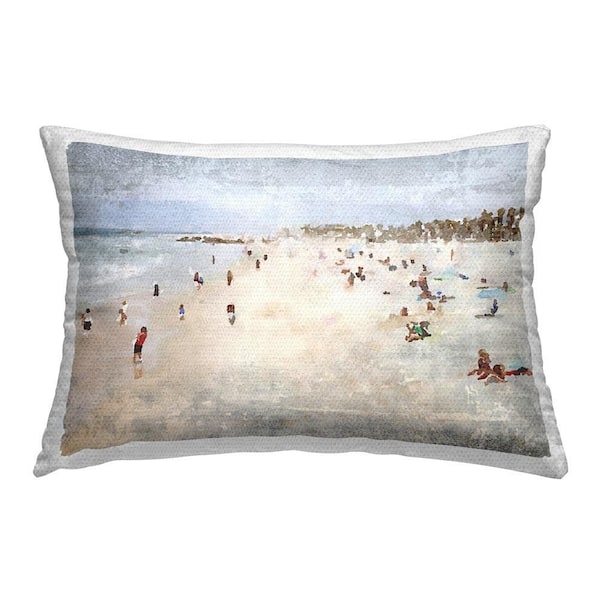 Stupell Industries Abstract Beachgoers Scene Outdoor Printed Throw Pillow by Irena Orlov