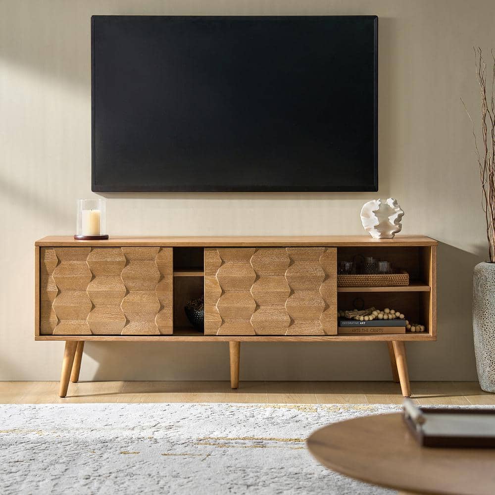 JAYDEN CREATION Xavi Seadrift Mid-century Modern TV Stand