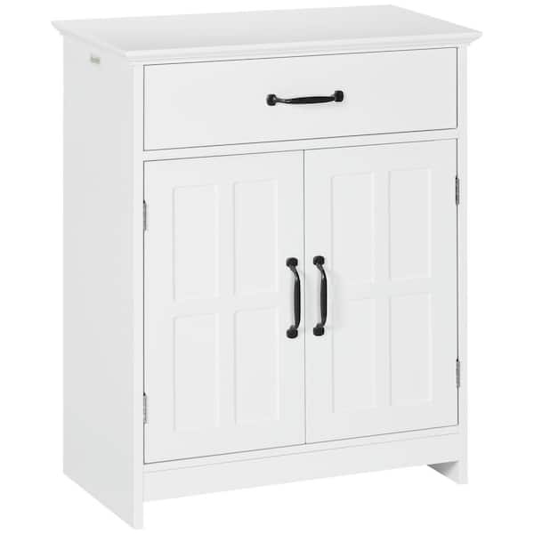 23.6 in. W x 11.8 in. D x 29.5 in. H White Freestanding Linen Cabinet with Adjustable Shelf