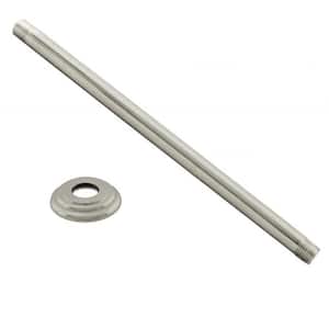 19 in. Ceiling-Mount Shower Arm and Flange Satin Nickel