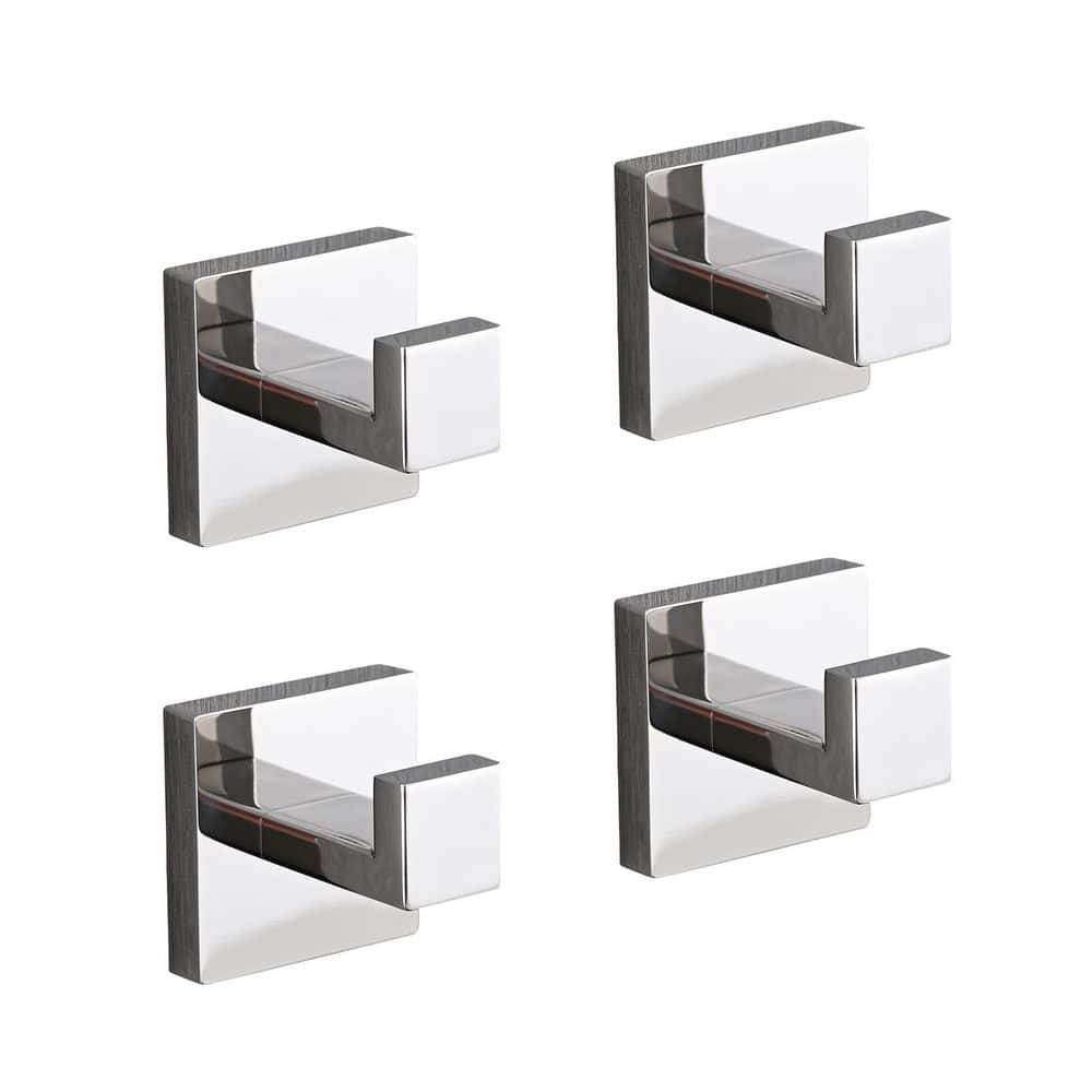 4-Pack J-Hook Wall-Mounted Stainless Steel Bathroom Robe/Towel Hook in Chrome for Bathroom Kitchen price history on PriceWatchPro