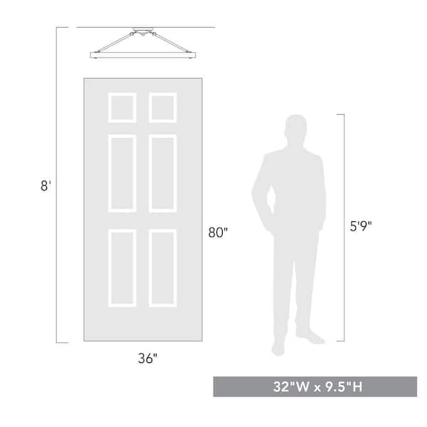 Golden Lighting - Castile 32 in. 9-Light Matte Black Semi-Flush Mount