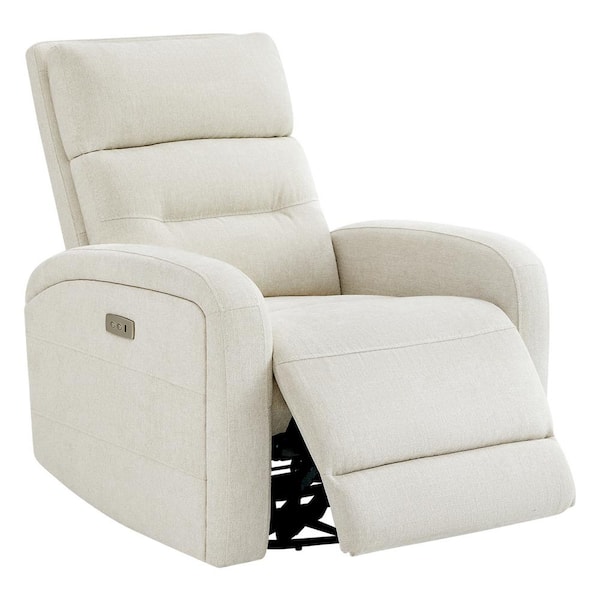 SPRUCE & SPRING Eulalia Linen Fabric Power Swivel Rocker Recliner with USB Port for Living Room