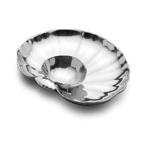 Sea Life 11.75 in. x 9.75 in. Shell Sauce and Hors d'oeuvre Server