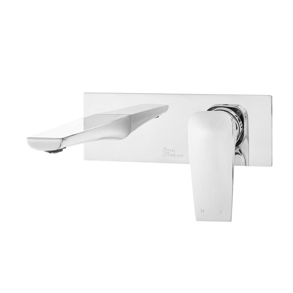 Monaco Chrome Single-Handle Wall-Mount Bathroom Faucet
