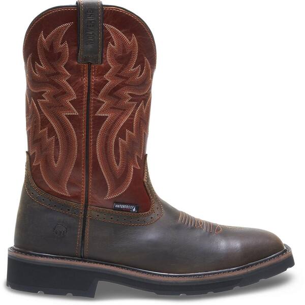 Wolverine Men's Rancher Waterproof Wellington Work Boots - Steel Toe - Brown Size 10.5(W)