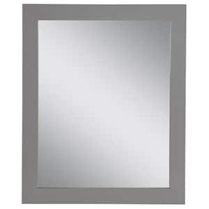 25.67 in. W x 31.38 in. H Framed Wall Mirror in Sterling Gray