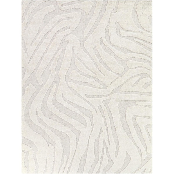 Wyon Cream 5 ft. 3 in. x 7 ft. Abstract Area Rug