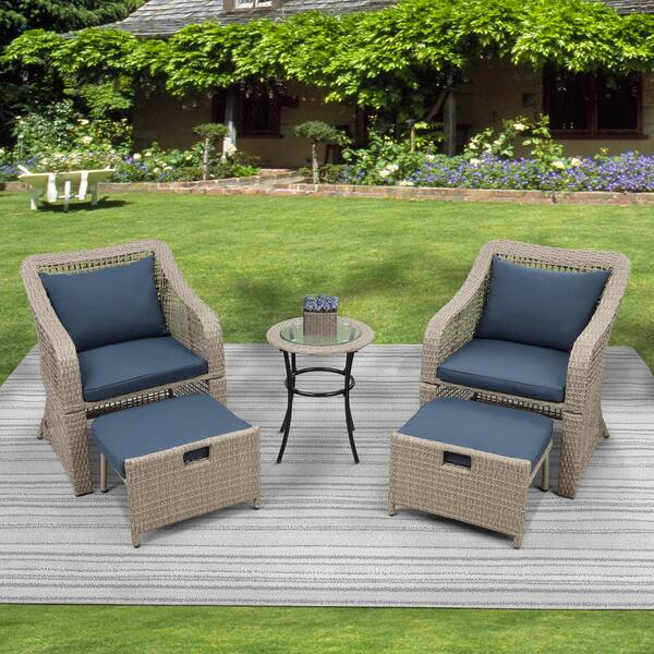 5 piece wicker bistro set