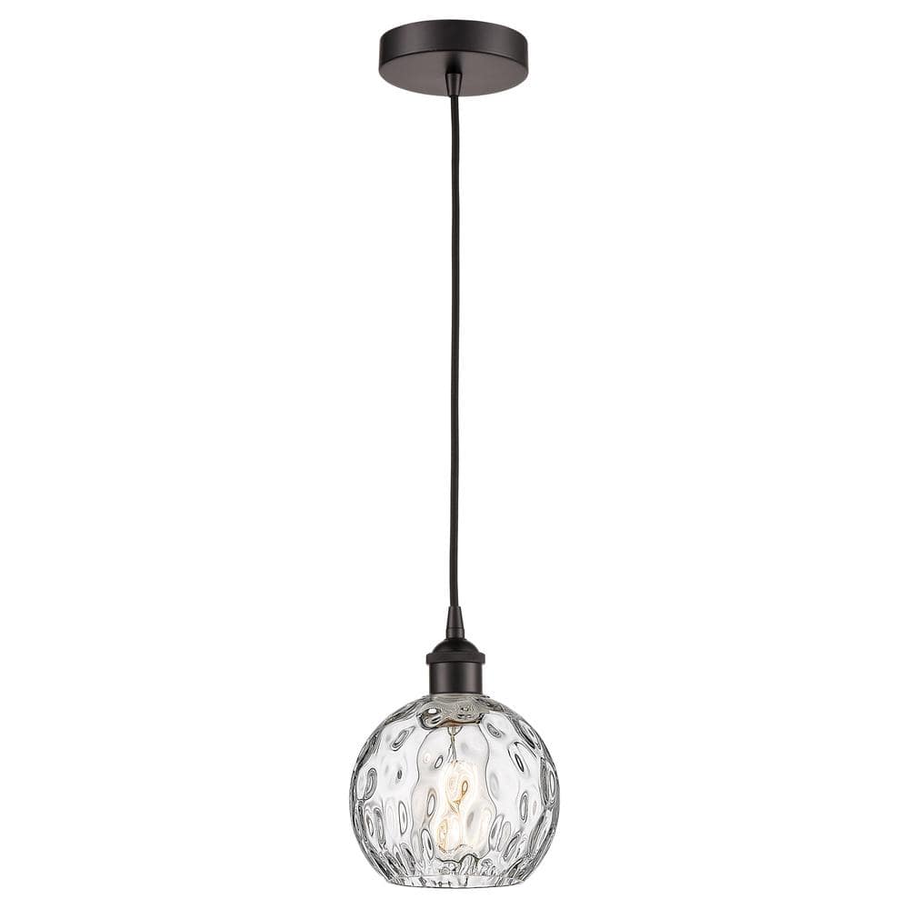 Athens Water Glass 60-Watt 1-Light Oil Rubbed Bronze Standard Mini Pendant Light with Clear Glass Shade price history on PriceWatchPro