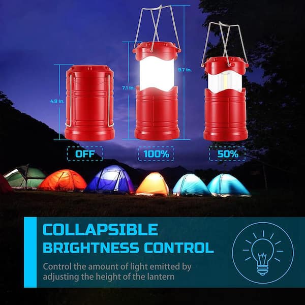 Red Battery Powered Portable Collapsible Hanging Emergency