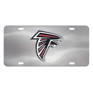 6 in. x 12 in. NFL Atlanta Falcons Stainless Steel Die Cast License Plate