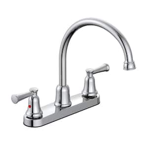 Lisbon 2-Handle Standard High Arc Kitchen Faucet in Chrome