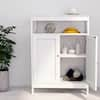 Nestfair 23.62 in. W x 11.8 in. D x 39.57 in. H White Bathroom Standing  storage Linen Cabinet with 3 Drawers and 1 Door L35523W282 - The Home Depot