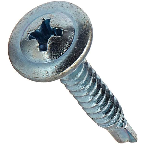 Steel Self-Drilling Screw 2-1/2 Length Phillips Drive Zinc Plated Finish #2 Drill Point Pack of 50 Modified Truss Head #8-18 Thread Size 