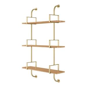 Home Decorators Collection Gold Metal Glam Tiered Wall Shelf L165436XX -  The Home Depot