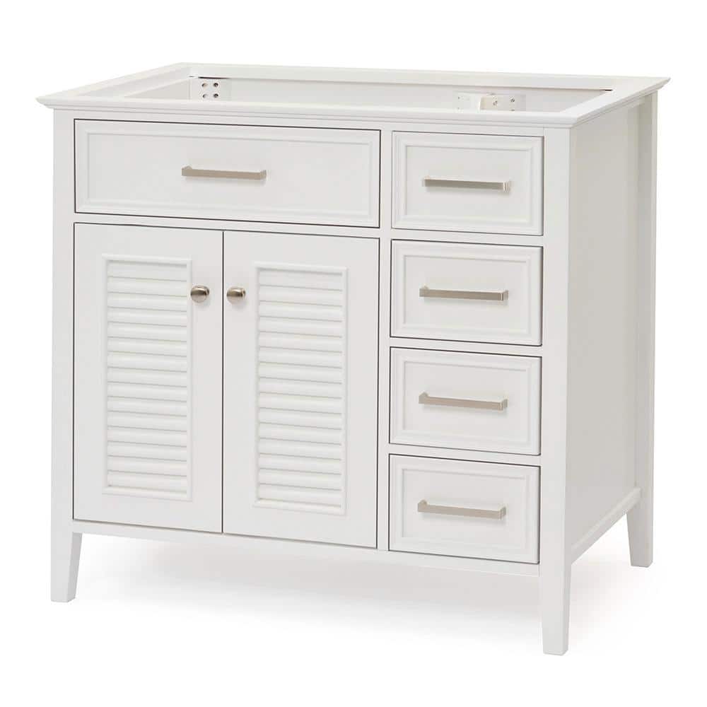 Kensington 36" White Freestanding Single Vanity Cabinet