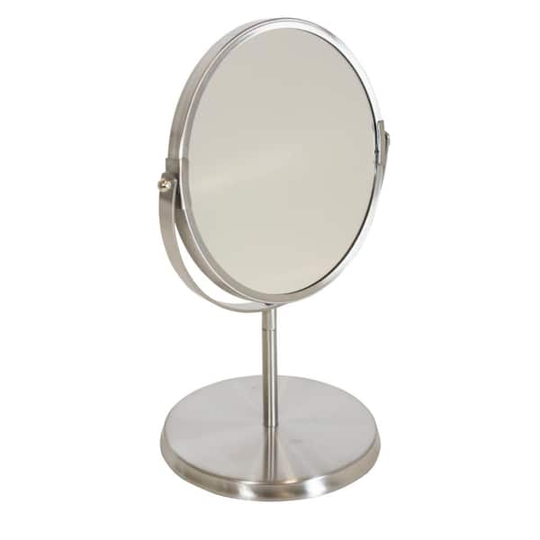 IDESIGN Swivel Mirror in Silver Stainless Steel