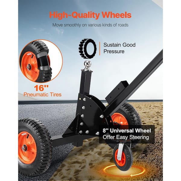 VEVOR Trailer Dolly, 1500 lbs. Tongue Weight Capacity, 2 in VEVOR Trailer Dolly, 1500 lbs. Tongue Weight Capacity, 2 in