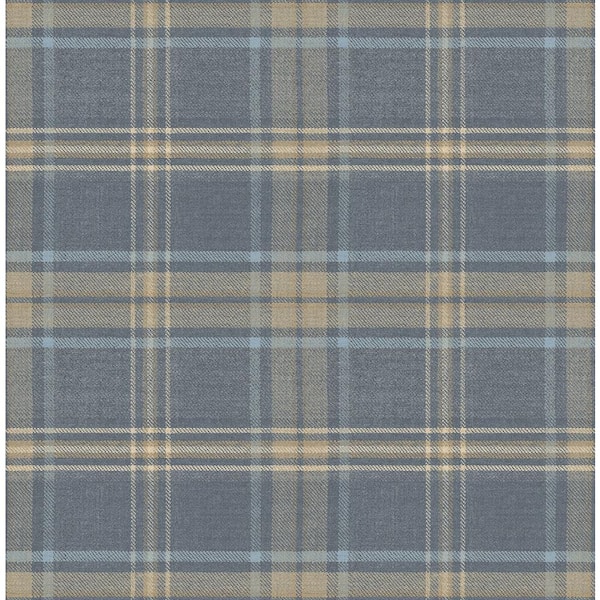 Ella and Viv Paper Company - Perfectly Plaid Collection - 12 x 12 Paper -  Blue Tartan