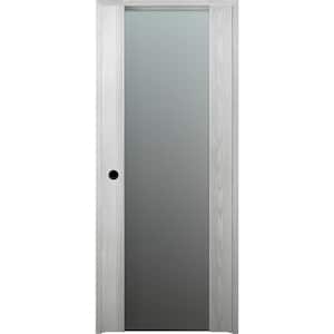 Vona 202 18 in. x 80 in. Ribeira Ash Right-Hand Solid Core Wood 1-Lite Frosted Glass Single Prehung Interior Door