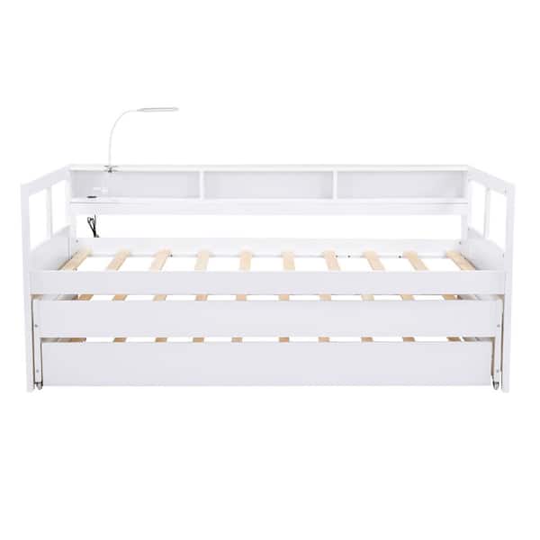 Twin XL Wood Daybed with 2 Twin Size Trundles, 3