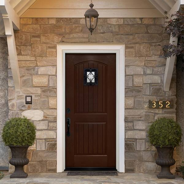 Mahogany Wood Double French Door with 10/5 Glass Prehung