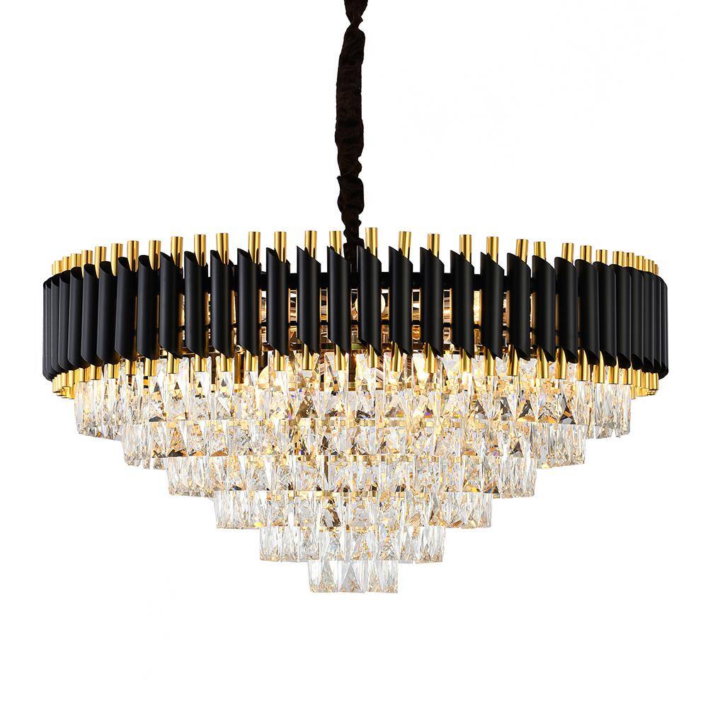 Clayton 16Light Black and Gold Chandelier GL412C32B The Home Depot