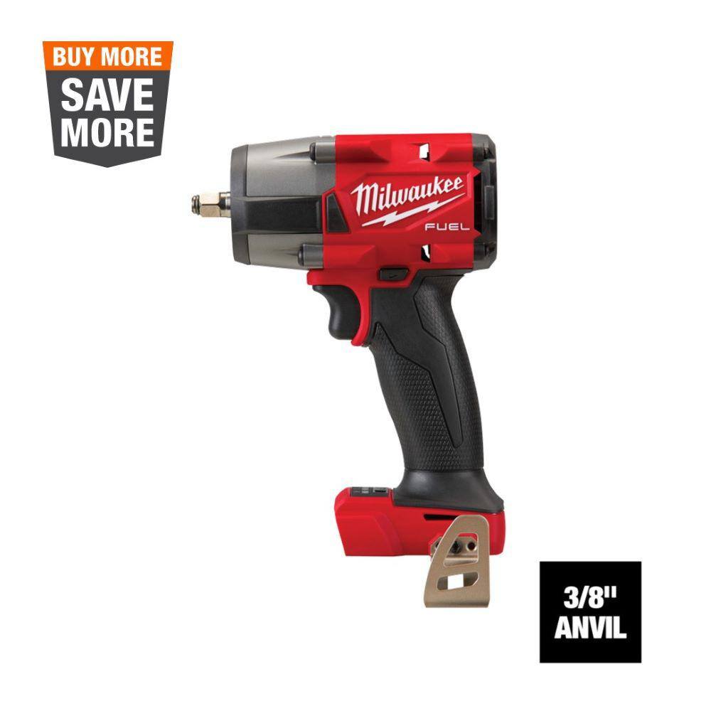 Milwaukee M18 18V Fuel 3/8 Mid-Torque Impact Wrench Kit Cordless  Lithium-Ion Brushless 2960-22 with (2) 5Ah XC Batteries, Charger & Carrying  Tool