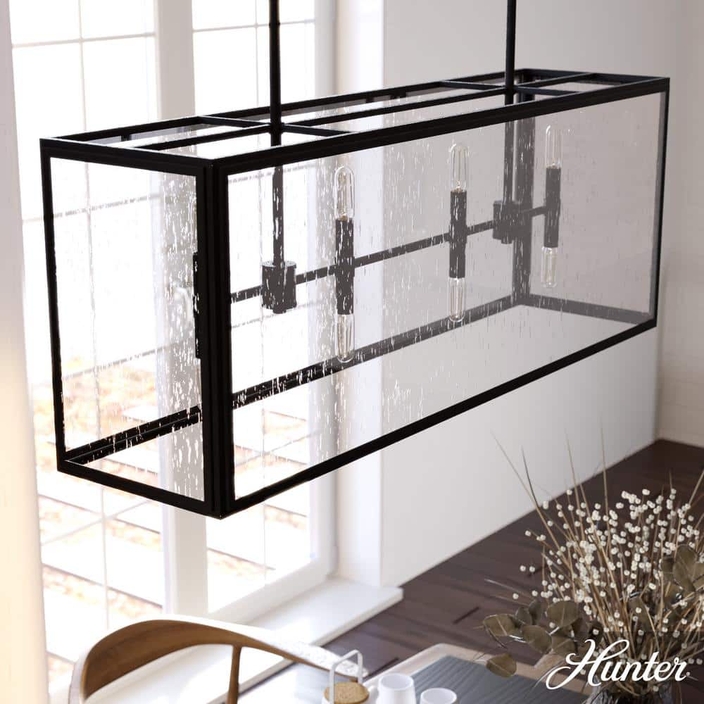 Felippe 8-Light Natural Iron Island Chandelier with Clear Seeded Glass Shade Kitchen Light price history on PriceWatchPro