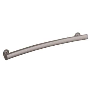 34 in. x 1.875 in. Curved Bar with Wide Grip in Nickel