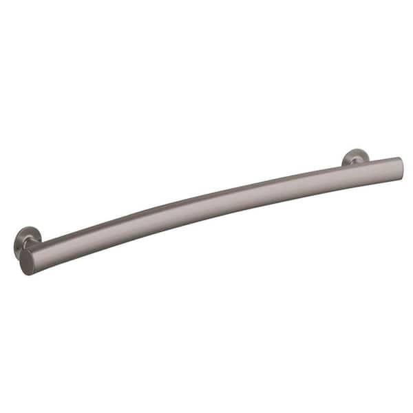 STERLING 34 in. x 1.875 in. Curved Bar with Wide Grip in Nickel