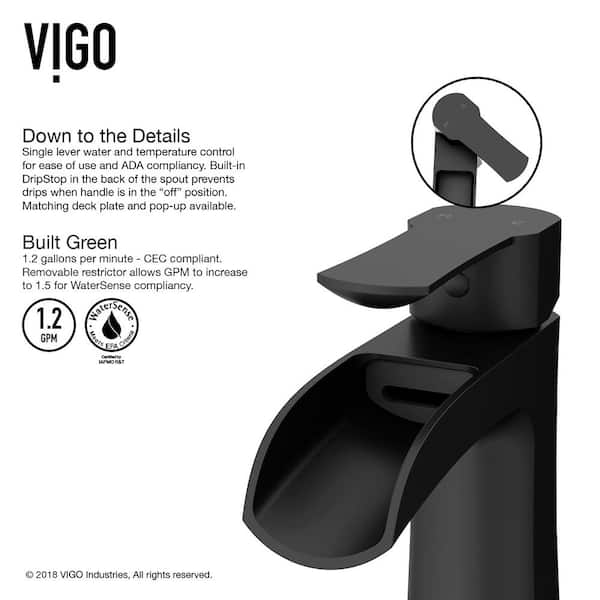 VIGO Paloma 6.75 inch H Single Hole outlet Single Handle Single Hole Bathroom Faucet002