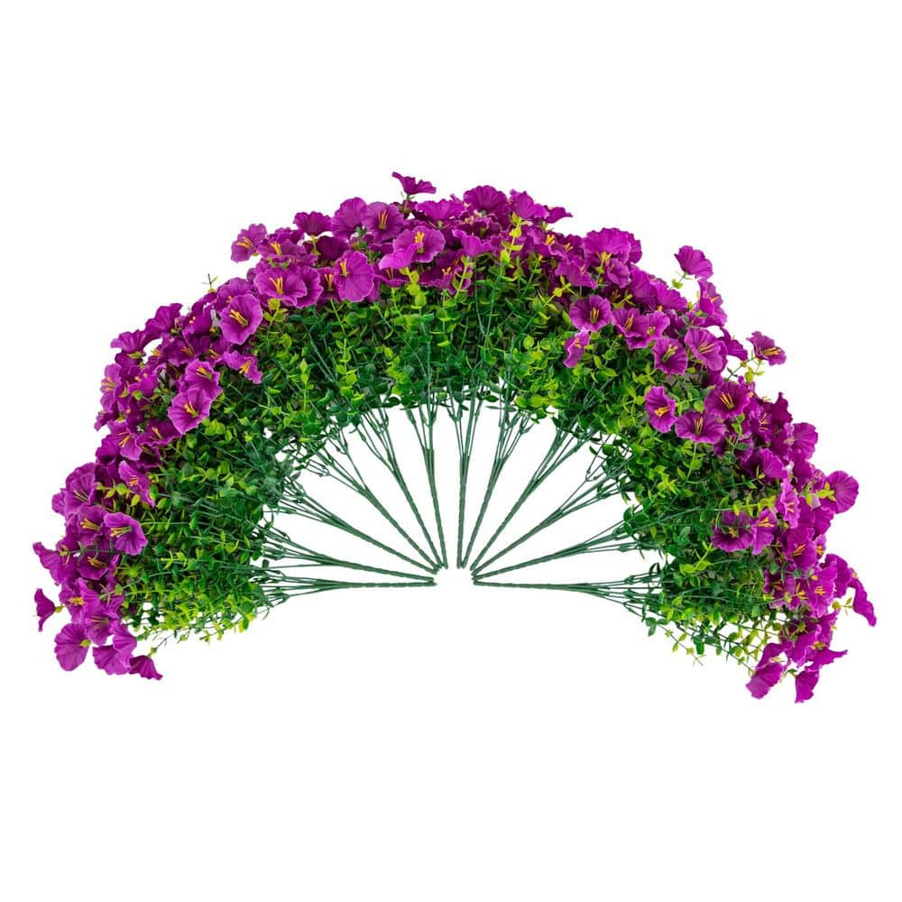 Nearly Natural 14 in. UV Resistant Artificial Morning Glory Bush