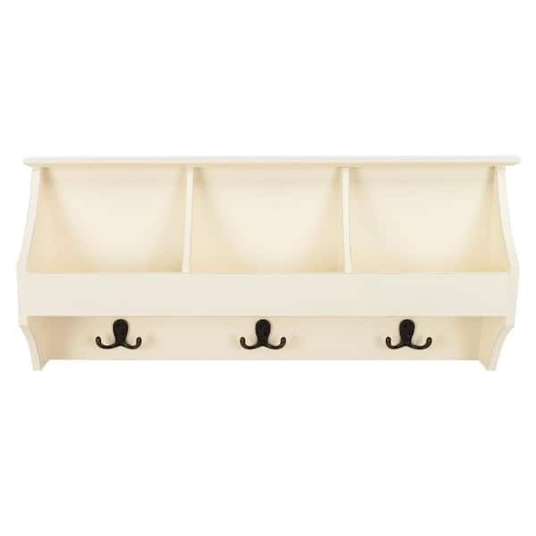 SAFAVIEH Darcey White Coat Rack with Storage