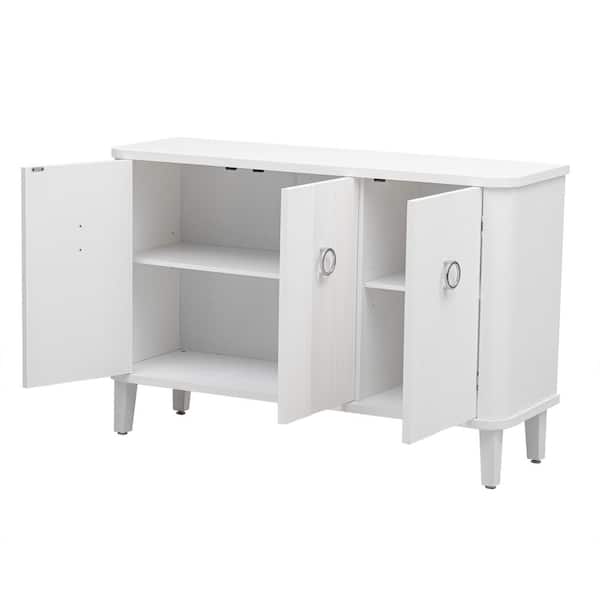 Unbranded 47.2 in. W x 15.7 in. D x 31.5 in. H Bathroom White Linen Cabinet
