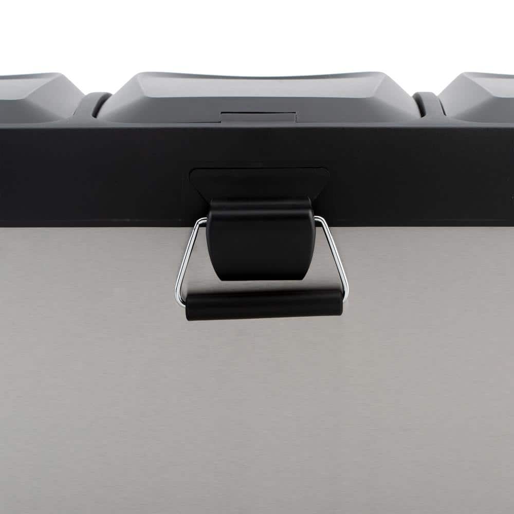 Stainless Steel 45 Liter Black Pedal Kitchen Recycling Bin