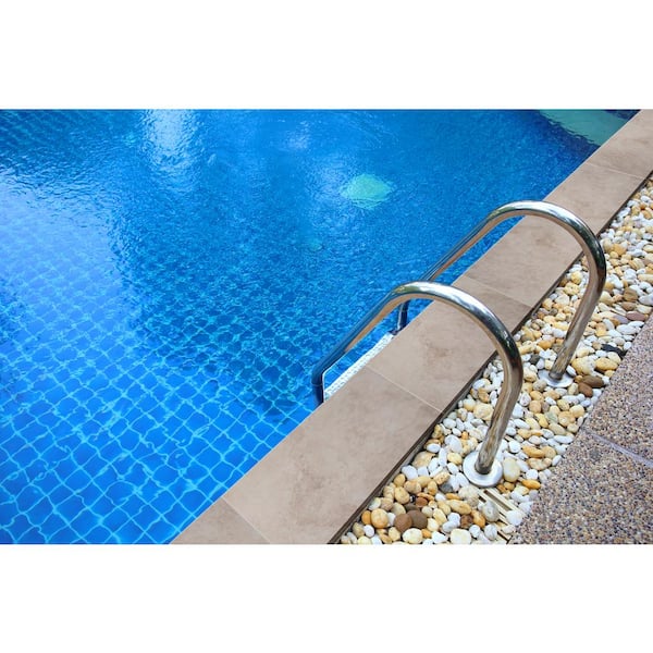 Isabela Beige 2 cm x 13 in. x 24 in. Matte Porcelain Stone Look Pool Coping (4.33 sq. ft./case)