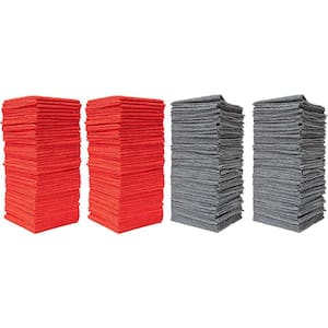 Red/Gray Microfiber Towels (Pack of 600)