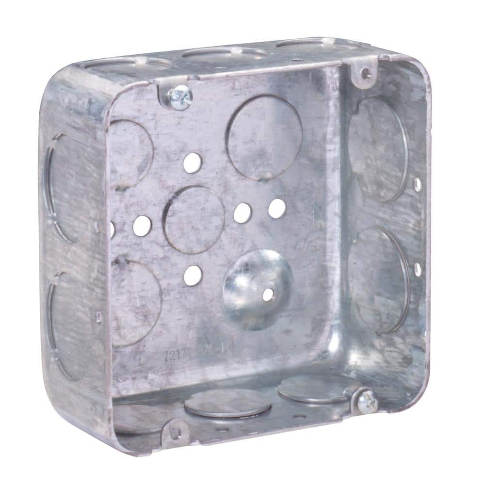 4-11/16 in. W x 2-1/8 in. D Steel Metallic Square Box with 2-1/2 in. KO 8-3/4 in. Ko and 4-1 in. Ko (25-Pack) price history on PriceWatchPro