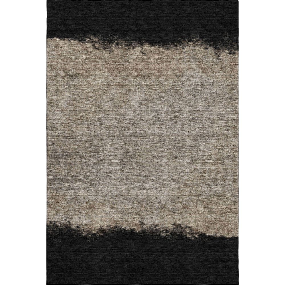 Mayfield Premium Machine Washable Abstract AMF2214 Black 8 ft. x 10 ft. Area Rug price history on PriceWatchPro