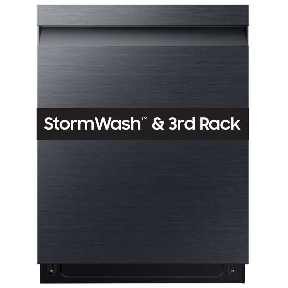 Smart 46 dBA Dishwasher with StormWash and AutoRelease Door in Matte Black