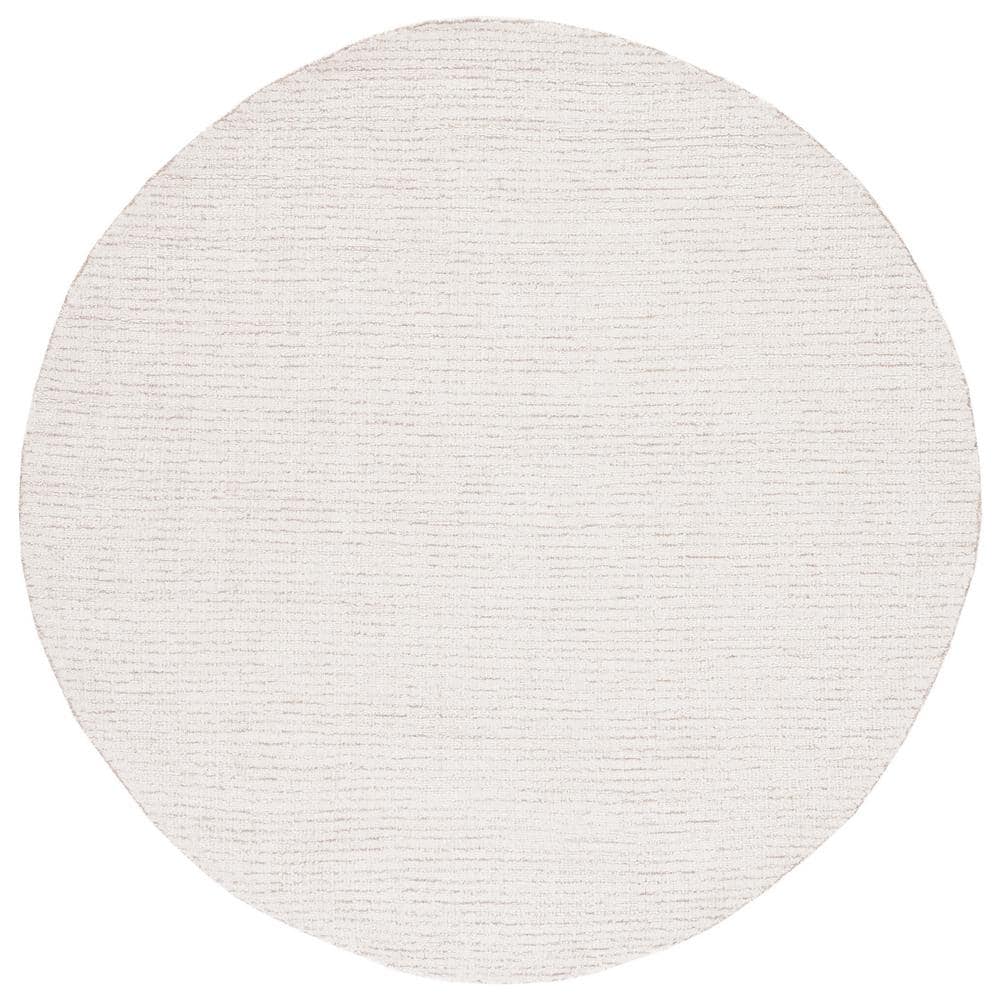 Safavieh Handmade Abstract Lottie Modern Wool Rug Ivory/Beige 10  Round 10  Round Indoor Living Room  Bedroom  Dining Room Brown Round