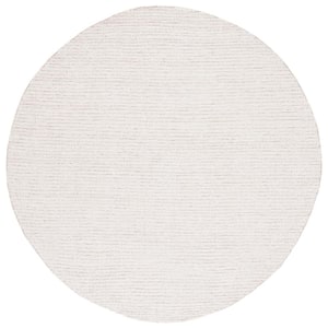 Abstract Ivory/Beige 6 ft. x 6 ft. Speckled Round Area Rug