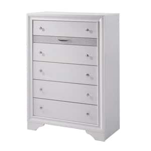 16.625 in. White 6-Drawer Wooden Chest of Drawers
