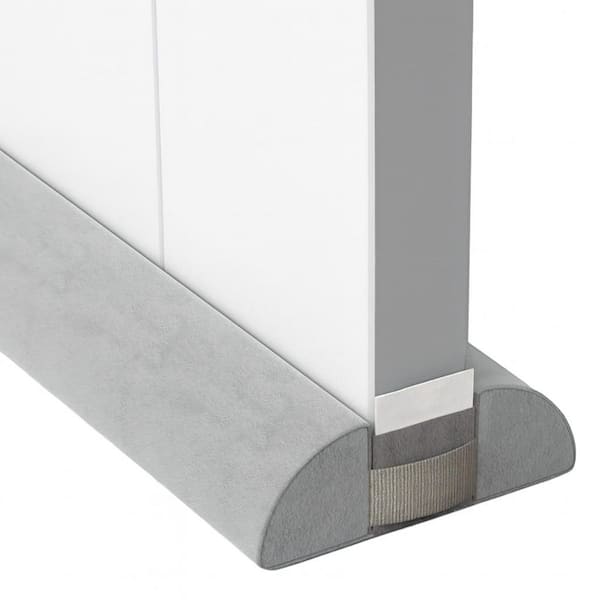 30 in. Grey Adjustable Door Draft Stopper Cover, 2 Pack, Large Gap Seal ...