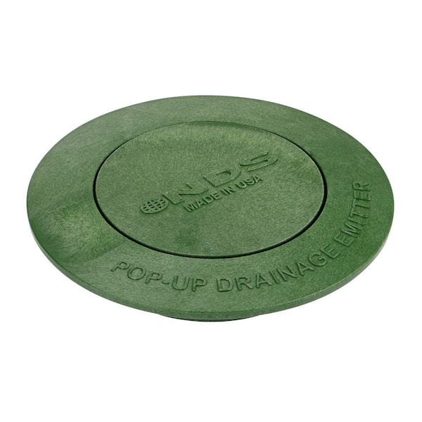 NDS Pop-Up Drainage Emitter for 3 in. and 4 in. Drain Fittings, Green Plastic